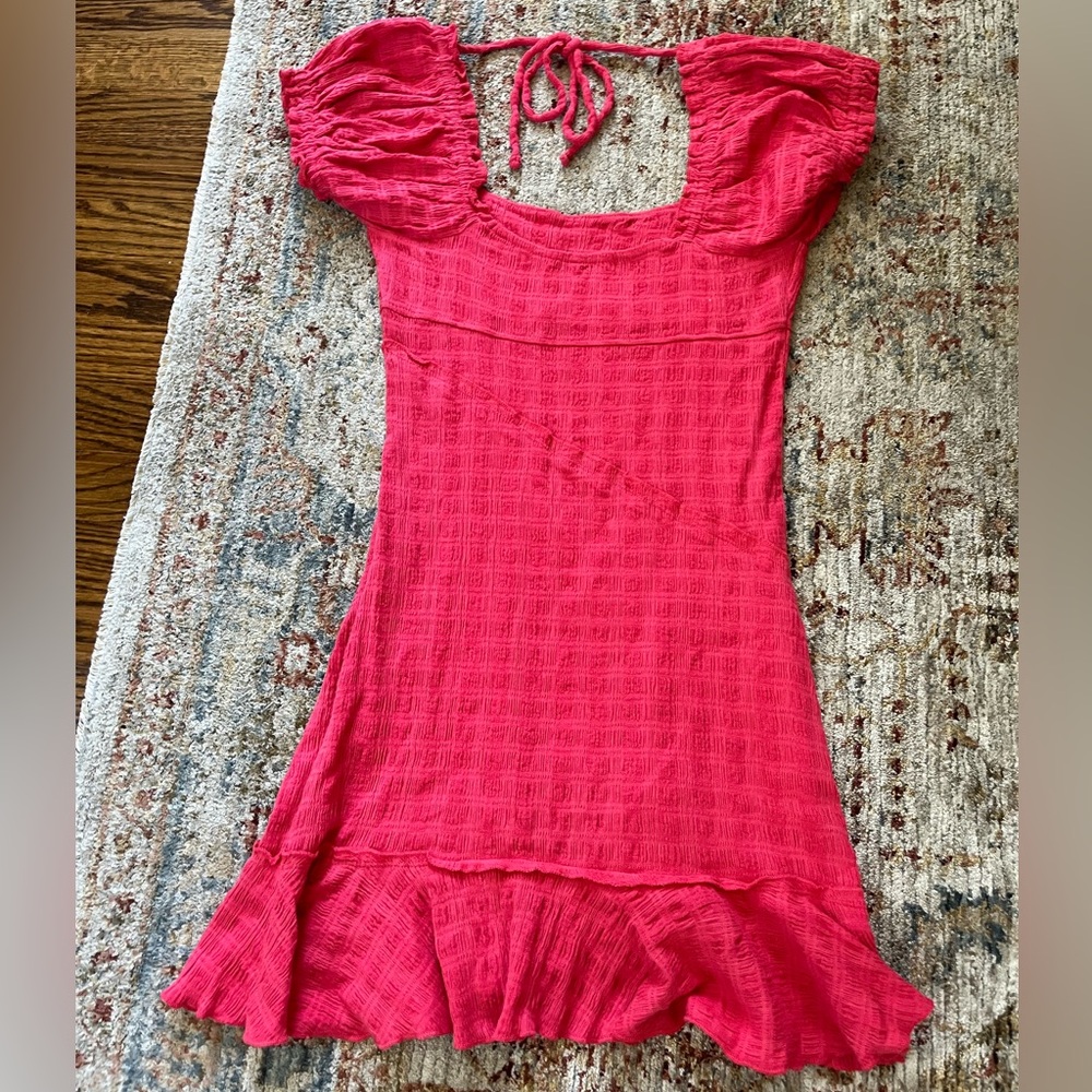 Red Ruffled Dress - Picture 2 of 3